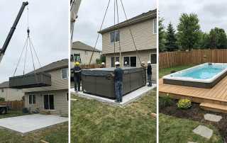 Swim spa install in Colorado
